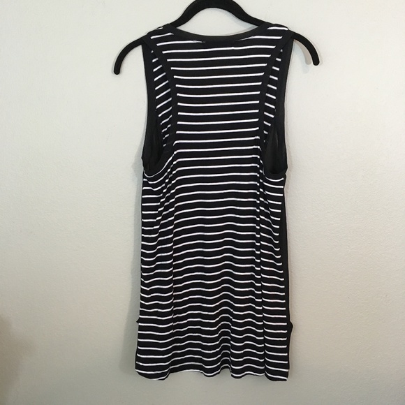 BCBG Maxazria Striped Racer Back Tunic Top, Medium - Picture 7 of 8